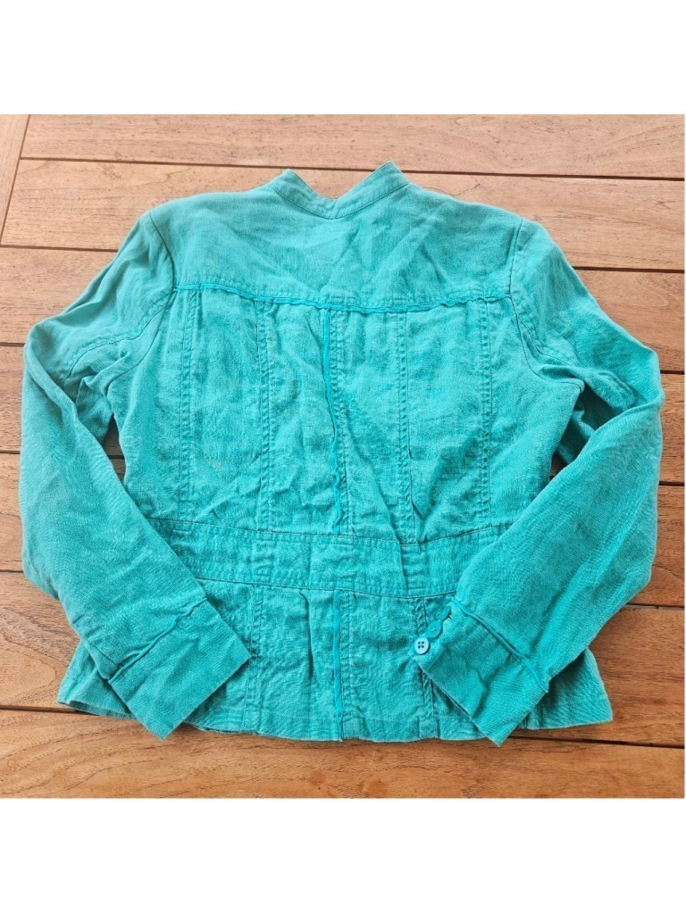 Coldwater Creek Lightweight Washable Linen Jacket Size 10 - Picture 2 of 6